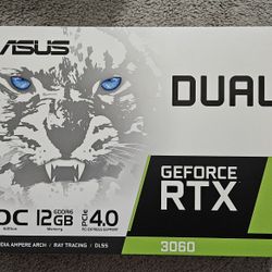 ASUS Dual GeForce RTX 3060 White OC Edition 12GB GDDR6 (NEW) UNOPEN