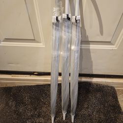 Set Of 3 Clear Plastic Umbrellas 