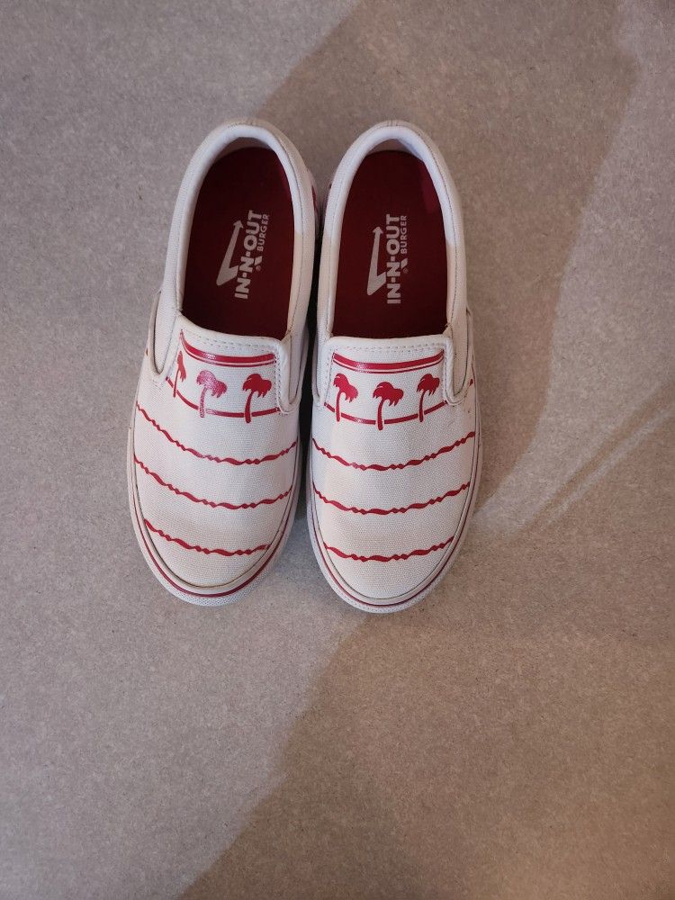 IN N OUT DRINK CUP CANVAS SLIP ONS