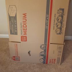 Bundle of 10 Heavy Duty Medium Card Board Boxes 22x13x15
