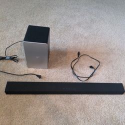 Vizio Bluetooth Sound Bar + Wireless Subwoofer – Great Sound – No Optical Cable
