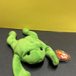 RARE Missing Tush Tag / Tag Error - Legs The Frog, 1st Generation Beanie Baby 