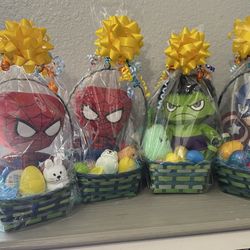 Marvel plush Easter baskets $15 each Spiderman/Captain America/Hulk