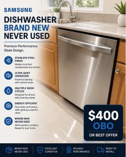 OR SALE – Brand New Samsung Dishwasher (Never Installed)  ✨ Brand New Samsung Dishwasher ✨  Selling a brand-new Samsung dishwasher that has never been