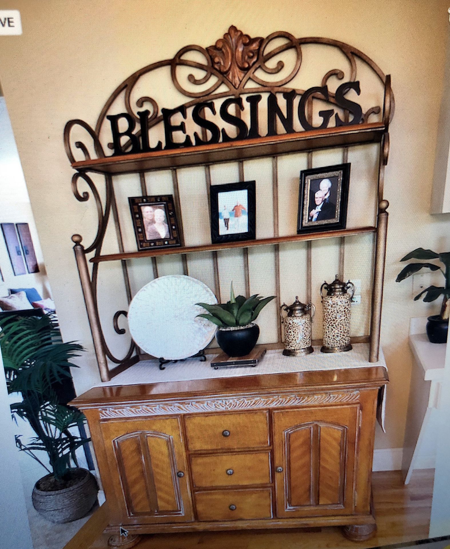 Beautiful Solid Cherry Dining Hutch