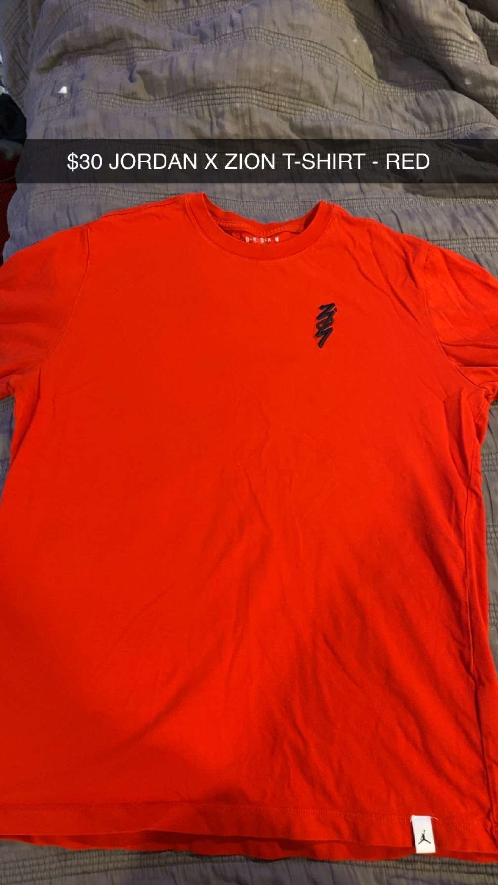 Jordan x zion T-shirt -Red 