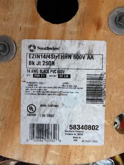 14/4 wire 600v 250ft