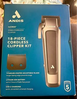 Andis inCRED 18-Piece Cordless Clipper Kit
