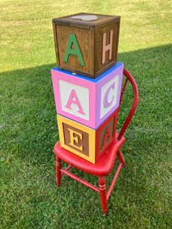 Decorative Wooden Blocks - 3/$15 or see individual prices