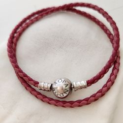 Pandora Pink Leather Bracelet