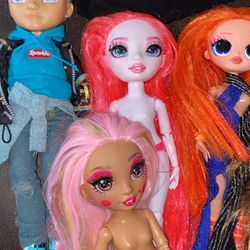 rainbow high/ LOL OMG/ Monster high doll lot