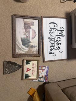 Farmhouse Christmas Wall Signs Set
