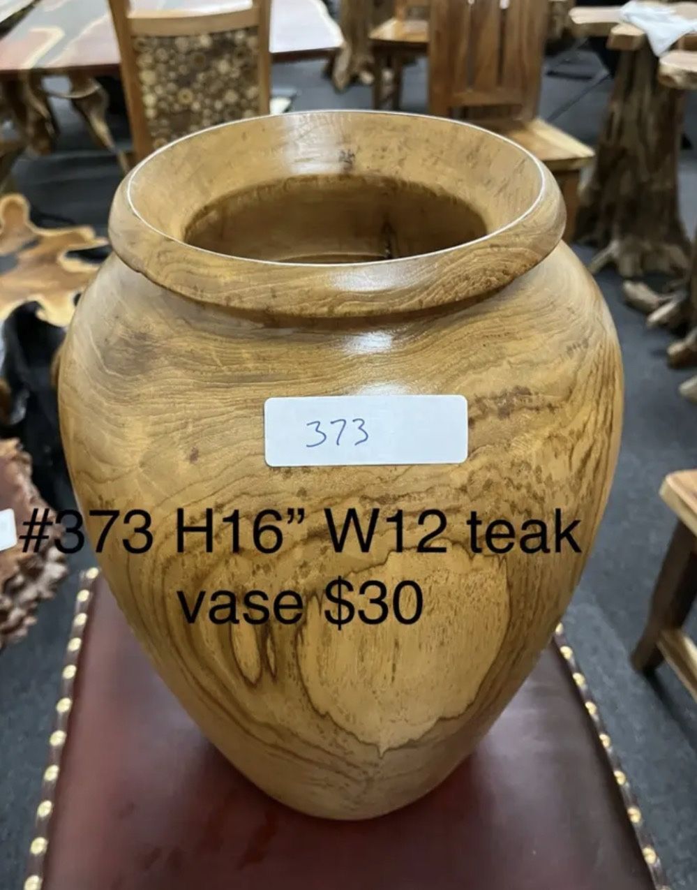 π Solid Teak Vases π