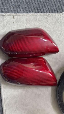 2018-2024 Toyota Camry Red Carbon Fiber Mirror Caps