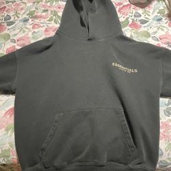 black essential hoodie