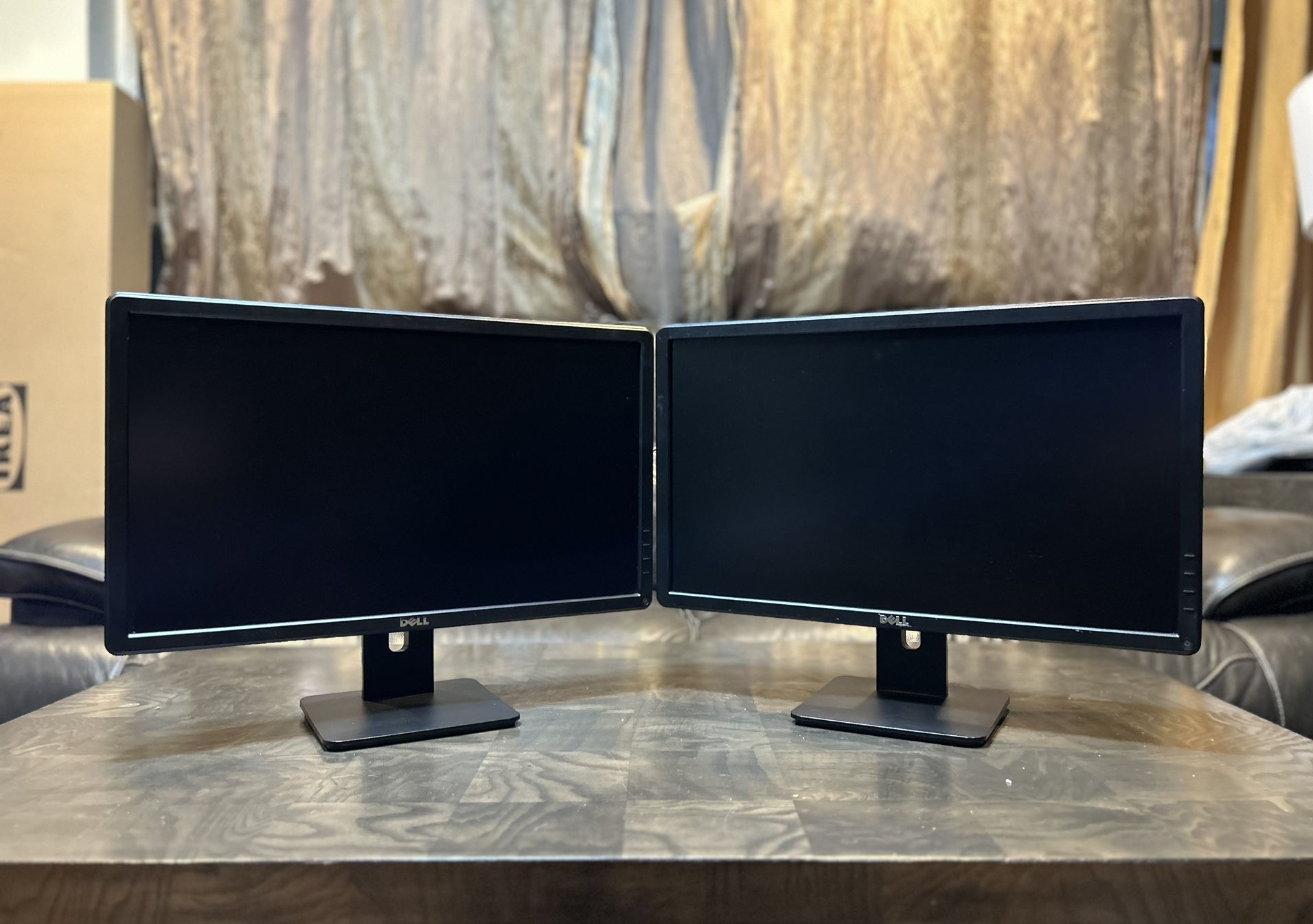 Two ( dual ) LED Backlit DELL E2214Hb 22” Full HD 1080p DVI VGA computer monitors