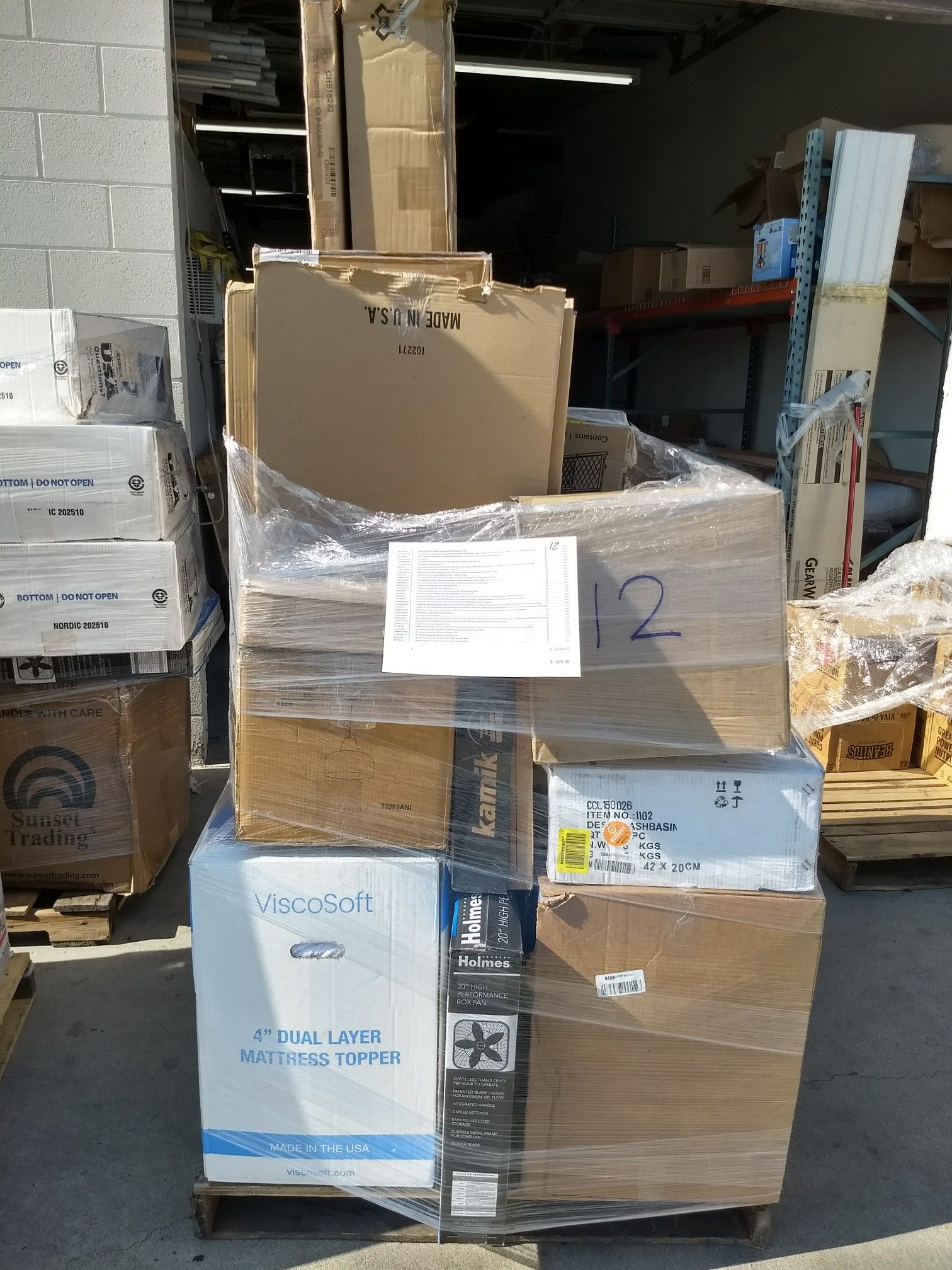 Amazon returned items on the pallets, from $200 and up