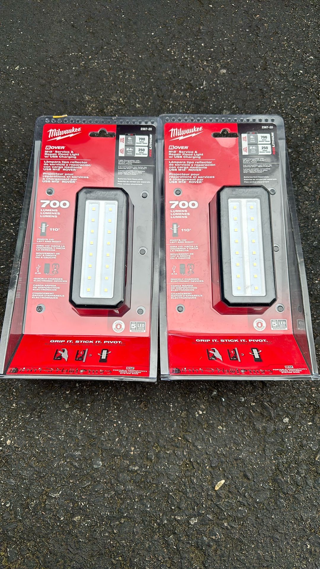 Milwaukee M12 Service & Repair Flood Lights W/ USB Charging 
