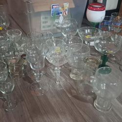 crystal glasses and cups and stuff 60$