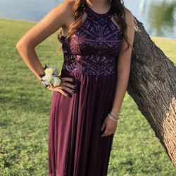 Formal Dress - Size 13 (Plum Purple)
