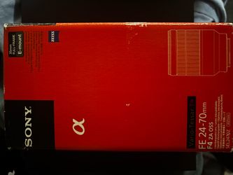 Sony vario-tessar T FE 24-70mm f/4 ZA OSS, Full Frame, E Mount Lens