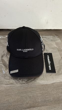 Karl Lagerfeld Paris Black Rhinestone Baseball Cap – New With Tags