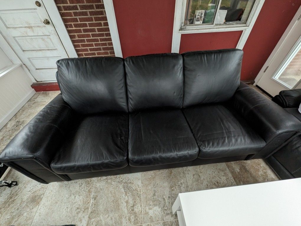 Black Leather Couch