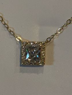 925 Sterling Silver 0.8ct Moissanite necklace