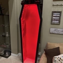 Halloween Coffin Prop - Photo Shoot Prop W/ LED Lighting