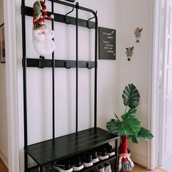 Coat Rack With Shoe Storage And Bench 