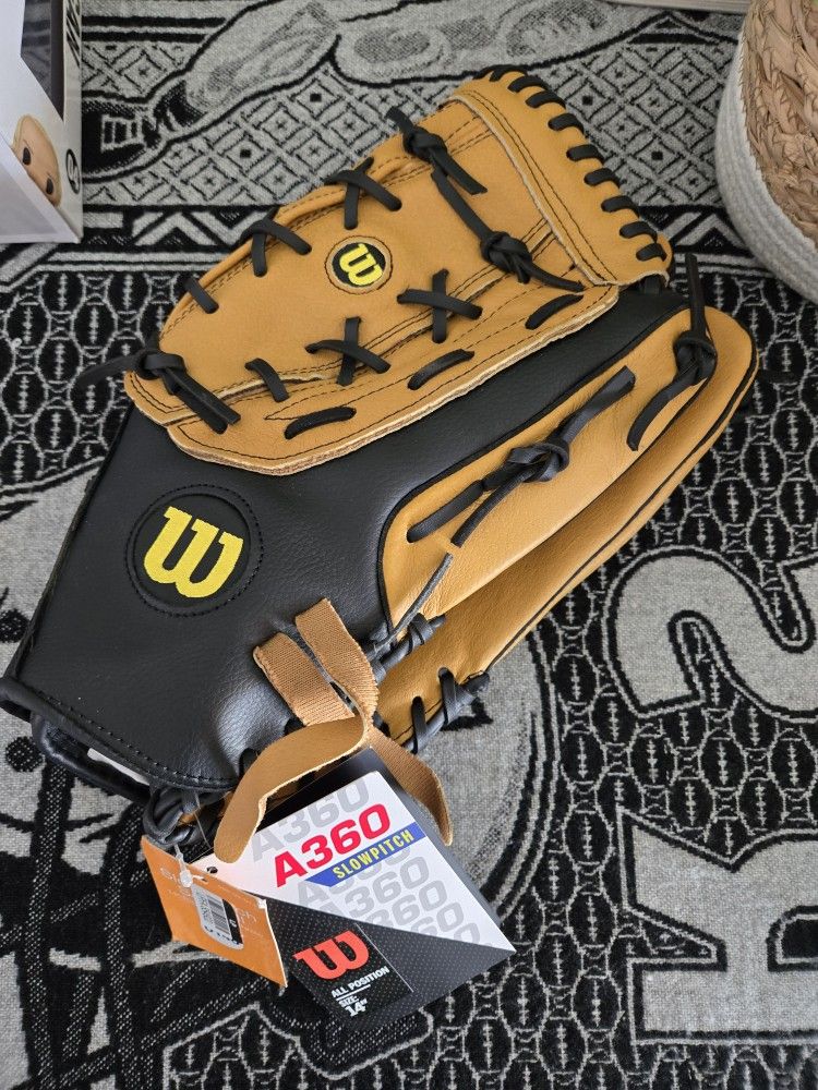 Wilson Softball Glove Slowpitch A360 brown/black 14'