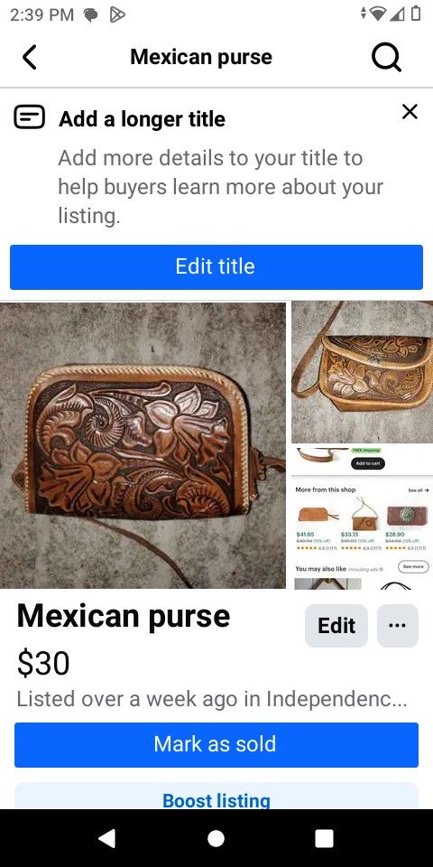 Antique 1950s Mexican Tool Purse