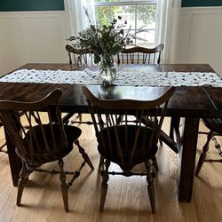Solid Wood Dining Table With Extension