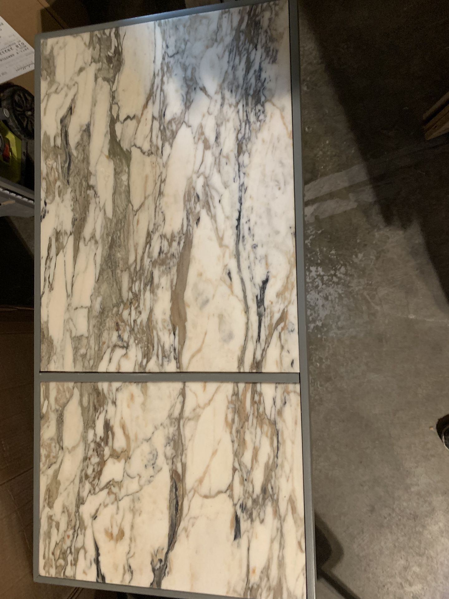 Beautiful Italian marble, coffee table, and end table