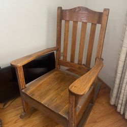 Antique, Red Oak Rocker