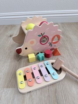Wooden Hedgehog Pound & Xylophone Toy