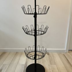 3 Tier Revolving Shoe Rack, Holds 18 Pairs