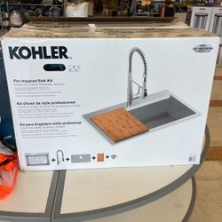 Kohler pro inspired sync it with faucet, Sink, accessories, and drain