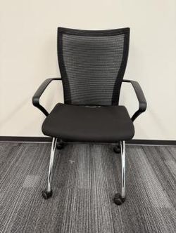 Haworth X99 Black & Chrome Nesting chair