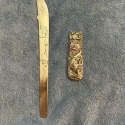 Antique Japanese Brass Letter Opener