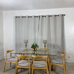 Glass Dining Table & 6 Chairs