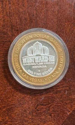 Westward Ho Casino $10 Silver Gaming Token