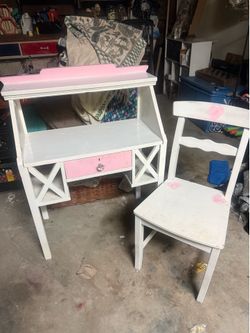 Desk and chair