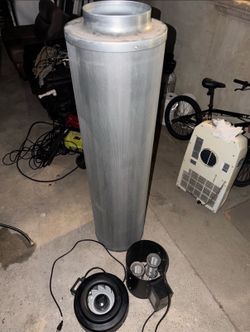 ⁠Complete Grow Room Ventilation & Odor Control Setup (10" Hurricane Fan, Uvonair Ozone, 60" Carbon Filter, Controller)⁠