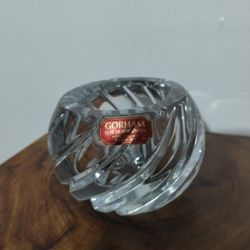 SINGLE GORHAM CRYSTAL VOTIVE HOLDER  - V80