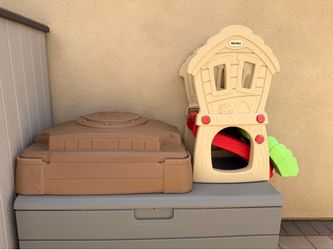 Little tykes slide and sand box