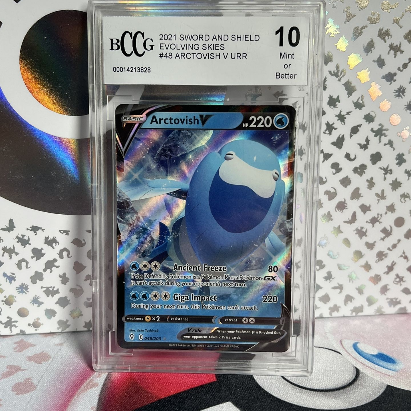 arctovish v pokemon card ARCTOVISH V 048/203-EVOLVING SKIES POKEMON CARD-ULTRA RARE-HOLO- MINT-PACK FRESH