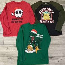 Boys Christmas Shirts, Size 10/12