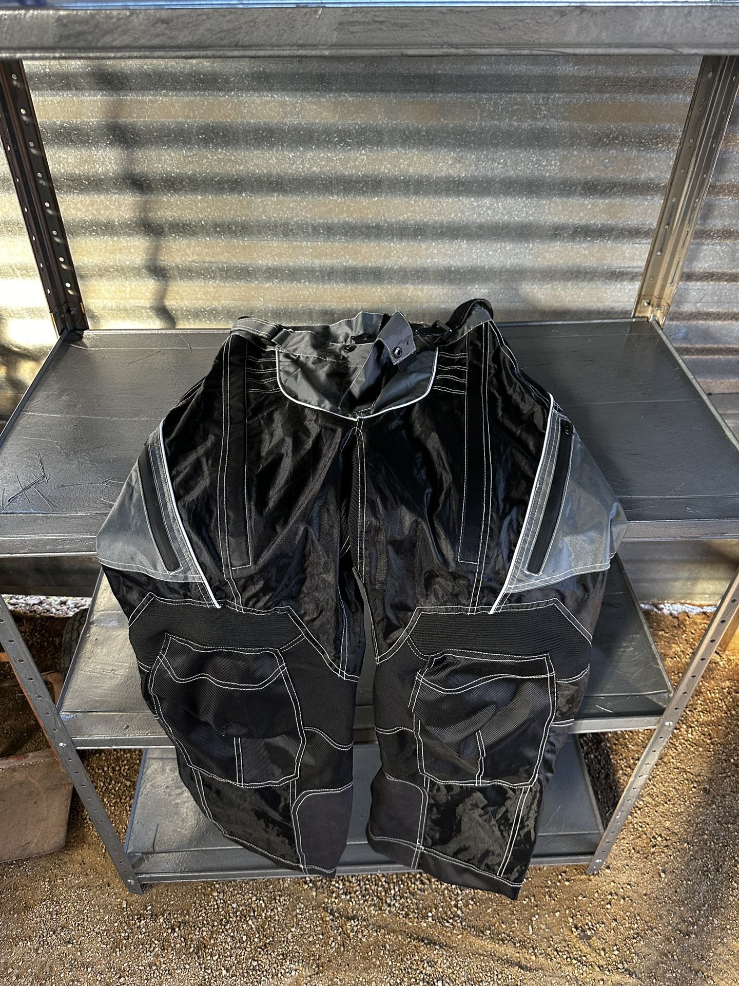 Milwaukee Leather Men's Black and Grey Tri-Tex Fabric Motorcycle Rider Pants