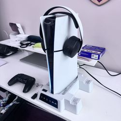 PS5 Slim Digital + Pulse 3D Headset + Stand + Black Controller – Bundle Deal